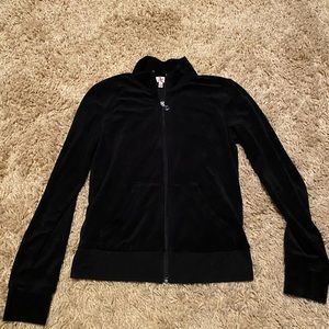 Juicy Couture velour track jacket black Small